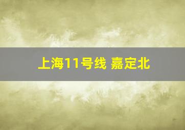 上海11号线 嘉定北